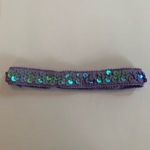 Purple sequin headband